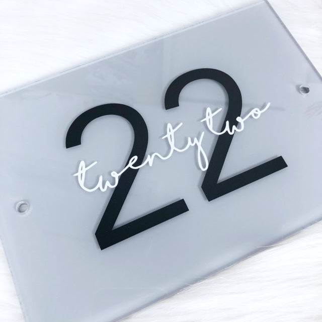 Acrylic House Number Sign