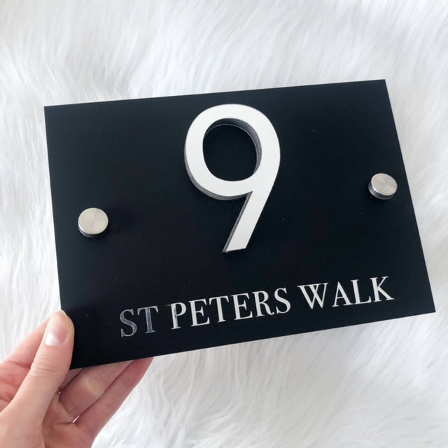 Matt Neutrals Acrylic House Number