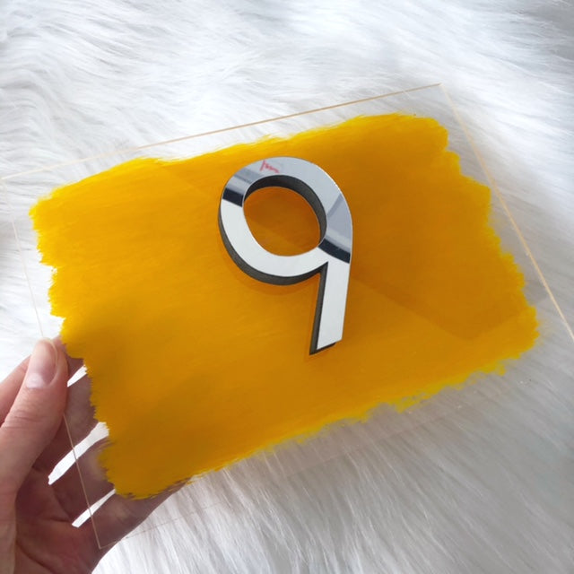 Paint Splash Acrylic House Number (No Street Name)